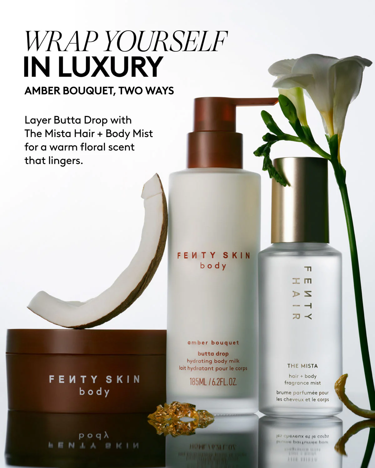 Butta Drop Whipped Oil Body Cream with Tropical Oils + Shea Butter — Amber Bouquet - Image 3