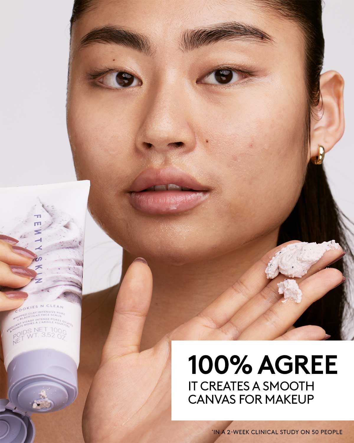 Cookies N Clean Whipped Clay Intensive Pore + Blackhead Face Scrub and Volcanic Sand + Charcoal - Image 4