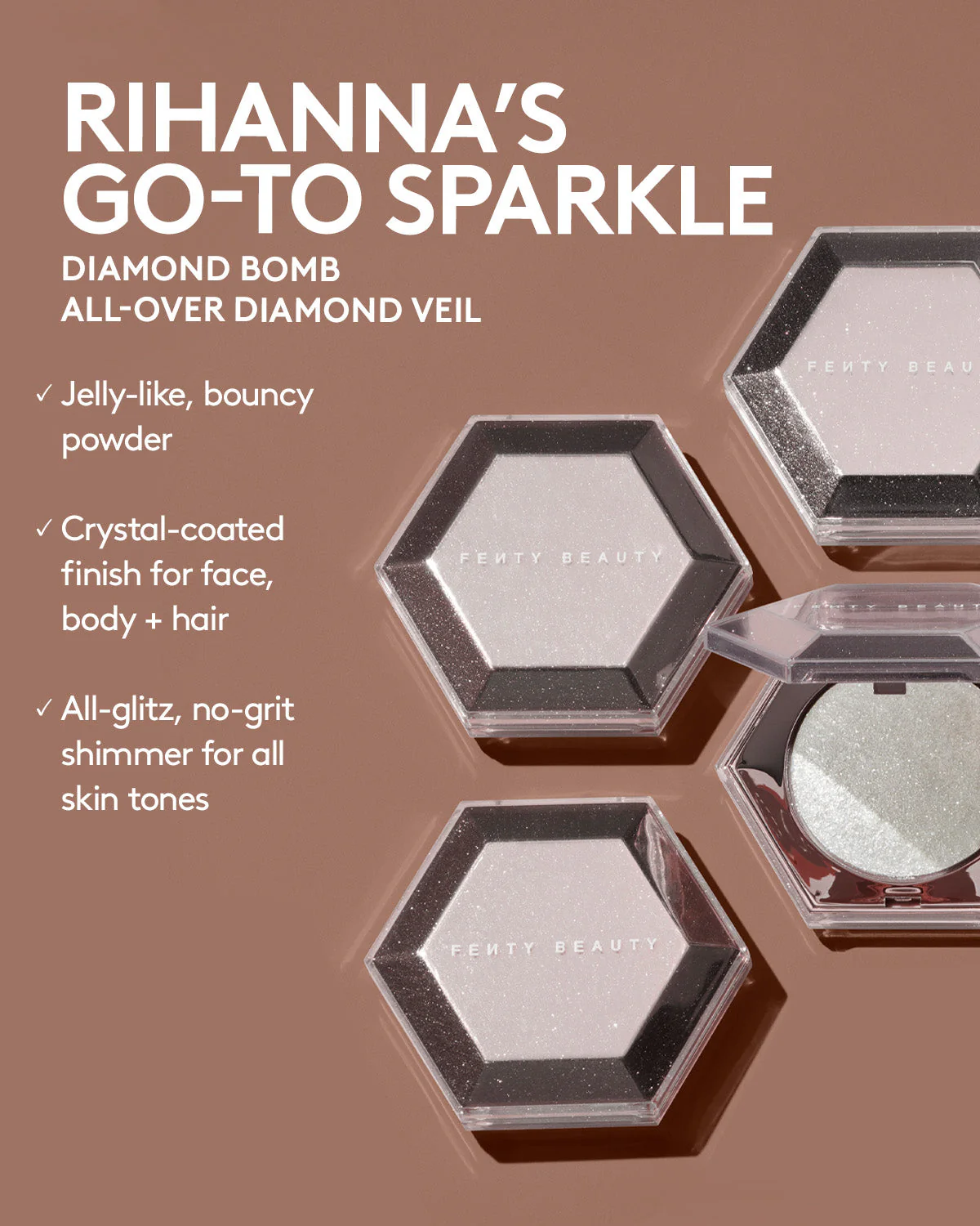 Diamond Bomb All-Over Diamond Veil — Pink Ice - Image 5